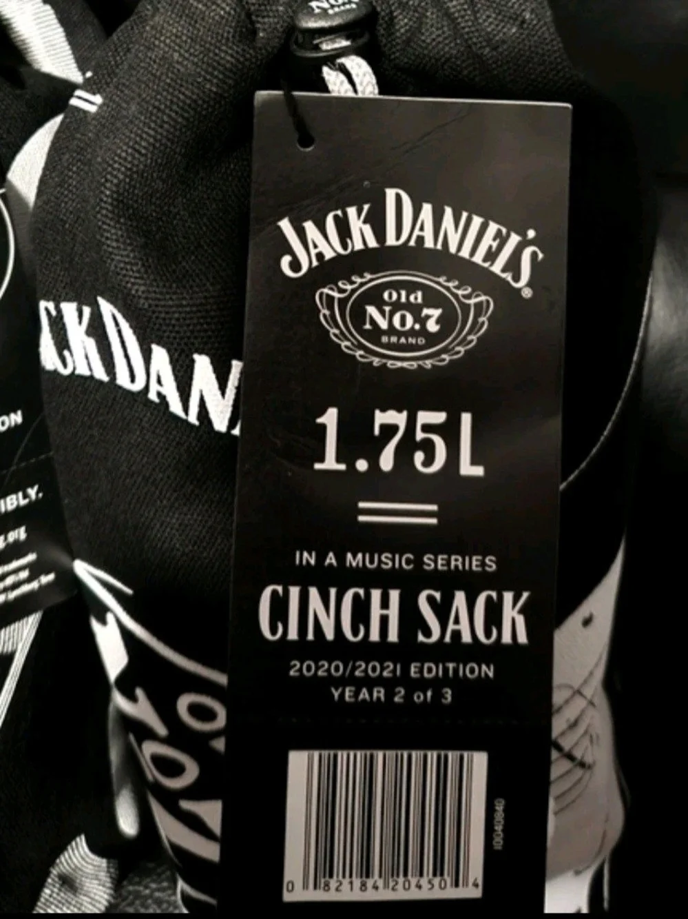 Jack Daniel's Limited Edition Series Rock N Roll Canvas Drawstring Bag Set Of 3